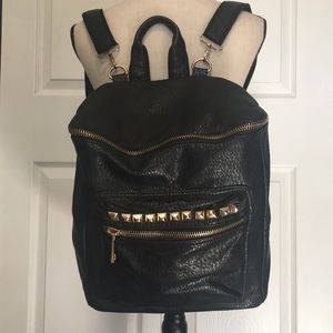 Black BP leather backpack